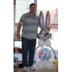 Easter Bunny Stuffed Balloons (5' Tall) - Tummy filled with Treats and More!